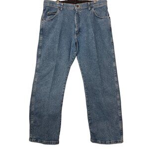 Wrangler Men's Regular Fit Comfort Fit Jeans 38x29 Blue Denim Cotton